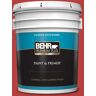 BEHR PREMIUM PLUS 5 gal. #PMD-85 Crimson Silk Satin Enamel Exterior Paint & Primer