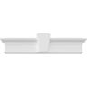 Ekena Millwork 1 in. x 99 in. x 7-1/4 in. Polyurethane Crosshead Moulding with Deco Keystone