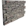 TRITAN BP Stack Stone 48 in. x 24.25 in. Polyurethane Interlocking Siding Panel Finished in Volcanic Ash