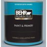 BEHR PREMIUM PLUS 1 qt. #PPF-27 Porch Ceiling Satin Enamel Exterior Paint & Primer