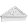 Ekena Millwork 2-3/4 in. x 38 in. x 16-3/8 in. (Pitch 6/12) Peaked Cap 4-Spoke Architectural Grade PVC Combination Pediment Moulding