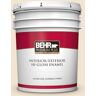 BEHR PREMIUM PLUS 5 gal. #S310-1 Writing Paper Hi-Gloss Enamel Interior/Exterior Paint