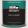 BEHR PREMIUM PLUS 1 qt. #PR-W11 Patience Semi-Gloss Enamel Exterior Paint & Primer