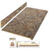 Hampton Bay 4 ft. Straight Laminate Countertop Kit Included in Winter Carnival Granite with Full Wrap Ogee Edge