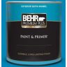 BEHR PREMIUM PLUS 1 qt. #540B-7 Royal Peacock Satin Enamel Exterior Paint & Primer