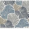 Scott Trousdale Blue Dark Blue Matte Fanning Flora Non-Pasted Non-Woven Paper Wallpaper