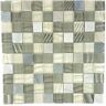 New Era Shell Gray Square Mosaic 1 in. x 1 in. Glass & Stone Wall Pool & Floor Tile (11.99 Sq. Ft./Case)