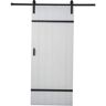 TRUporte 36 in. x 84 in. Easy Build Bright White MDF Sliding Barn Door with Hardware Kit