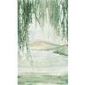 Walls Republic Green Landscape Painting Mountain View Printed Non-Woven Paper Non-Pasted Textured Wallpaper L: 8 ft. 8 in. x W: 83 in.