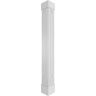 Ekena Millwork 7-5/8 in. x 8 ft. Square Non-Tapered San Carlos Mission Style Fretwork PVC Column Wrap Kit w/Standard Capital and Base