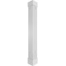 Ekena Millwork 9-5/8 in. x 9 ft. Square Non-Tapered San Carlos Mission Style Fretwork PVC Column Wrap Kit w/Standard Capital and Base