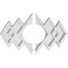 Ekena Millwork 16 in. x 10.62 in. x 1 in. Zoe Architectural Grade PVC Contemporary Ceiling Medallion (2-Piece)