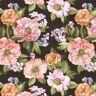 RoomMates Watercolor Floral Bouquet Black and Orange Peel and Stick Wallpaper (Covers 28.29 sq. ft.)