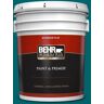 BEHR PREMIUM PLUS 5 gal. #S-H-520 Peacock Tail Flat Exterior Paint & Primer