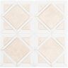 ANDOVA Maquette Maya White/Tan 12 5/8 in. x 12 5/8 in. Diamond Pattern Matte Natural Stone Mosaic Wall Tile (5.05 sq. ft./Case)