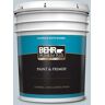 BEHR PREMIUM PLUS 5 gal. #MQ3-58 Alice White Satin Enamel Exterior Paint & Primer