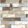 NextWall Colorful Shiplap Vinyl Peel & Stick Wallpaper Roll (Covers 30.75 Sq. Ft.)