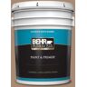 BEHR PREMIUM PLUS 5 gal. #N240-5 Rodeo Tan Satin Enamel Exterior Paint & Primer