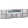 Clearly Secure 36.75 in. x 11.5 in. x 3.125 in. Frameless Ice Pattern Vented Glass Block Window