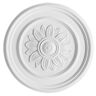 American Pro Decor European Collection 21-1/16 in. x 1-9/16 in. Plain Medallion with Floral Center Polyurethane Ceiling Medallion