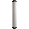 Ekena Millwork 6 in. x 20 ft. Rough Sawn Endurathane Faux Wood Non-Tapered Square Column Wrap w/ Faux Iron Capital & Base