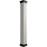 Ekena Millwork 18 in. x 12 ft. Rough Sawn Endurathane Faux Wood Non-Tapered Square Column Wrap with Faux Iron Capital and Base