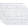 Fasade 18 in. x 24 in. Crescent Matte White Vinyl Backsplash Panel (Pack of 5)