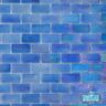 The Tile Doctor Glass Tile LOVE Selfless Blue 22.5 in. X 13.25 in. Subway Glossy Glass Mosaic Tile for Walls, Floors, and Pools