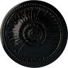 Ekena Millwork 18-1/8 in. x 3/4 in. Bailey Urethane Ceiling Medallion (Fits Canopies upto 4 in.) Hand-Painted Black Pearl
