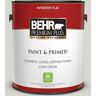 BEHR PREMIUM PLUS 1 gal. #N380-1 Mortar Flat Low Odor Interior Paint & Primer