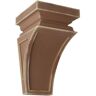 Ekena Millwork 3-1/2 in. x 6 in. x 3-3/4 in. Weathered Brown Mini Nevio Wood Vintage Decor Corbel