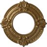 Ekena Millwork 9 in. x 4-1/8 in. ID x 5/8 in. Benson Urethane Ceiling Medallion (Fits Canopies upto 4-1/8 in.), Pale Gold