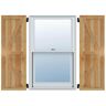 Ekena Millwork 10-3/4" X 50"Timbercraft Rustic Wood Two 5-3/8"Framed Board and Batten Shutters with Z-Bar Rough Sawn Cedar(pair)