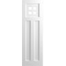 Ekena Millwork True Fit 12 in. x 25 in. Flat Panel PVC San Antonio Mission Style Fixed Mount Shutters, Unfinished (Per Pair)