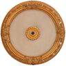 AFD 36 in. x 2.50 in. x 36 in. Gold Beige Polysterene Ceiling Medallion Moulding