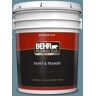 BEHR PREMIUM PLUS 5 gal. #BIC-22 Relaxed Blue Flat Exterior Paint & Primer