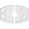 Ekena Millwork 36 in. W x 24 in. H x 6 in. ID x 1 in. P Kailey Architectural Grade PVC Contemporary Ceiling Medallion (2-Piece)