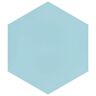 Merola Tile Textile Basic Hex Aqua 8-5/8 in. x 9-7/8 in. Porcelain Floor and Wall Tile (11.5 sq. ft./Case)