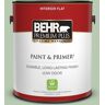 BEHR PREMIUM PLUS 1 gal. #S400-3 Healing Aloe Flat Low Odor Interior Paint & Primer