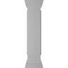 Ekena Millwork Straight 48 in. x 10 in. White Box Newel Post with Panel, Peaked Capital and Base Trim (Installation Kit Included)