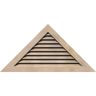 Ekena Millwork 48" x 20" Triangle Gable Vent: Unfinished, Functional, Smooth Pine Gable Vent w/ 1" x 4" Flat Trim Frame