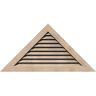 Ekena Millwork 48" x 22" Triangle Gable Vent: Unfinished, Functional, Smooth Pine Gable Vent w/ Brick Mould Face Frame