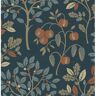 Fine Decor Rowan Navy Autumn Trees Matte Non-pasted Vinyl Wallpaper