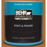 BEHR PREMIUM PLUS 1 qt. #280D-7 Sesame Crunch Satin Enamel Exterior Paint & Primer