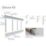 Ekena Millwork 5/8 in. X 96 in. X 32 in. Expanded Cellular PVC Deluxe Shaker Wainscoting Moulding Kit (for heights up to 32"H)