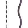 HOUSE OF FORGINGS Versatile 44 in. x 0.5 in. Satin Black Wavy Bar Solid Wrought Iron Baluster