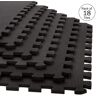 Stalwart Interlocking Black 25 in. W x 25 in. L x 0.5 in Thick Exercise/Gym Flooring Foam Tiles - 24 Tiles/Case (72 sq. ft.)