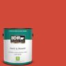 BEHR PREMIUM PLUS 1 gal. #P180-7 Top Tomato Semi-Gloss Enamel Low Odor Interior Paint & Primer