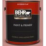 BEHR PREMIUM PLUS 1 gal. #S160-4 Portuguese Dawn Flat Exterior Paint & Primer