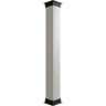 Ekena Millwork 18 in. x 5 ft. Knotty Pine Endurathane Faux Wood Non-Tapered Square Column Wrap w/ Faux Iron Capital & Base